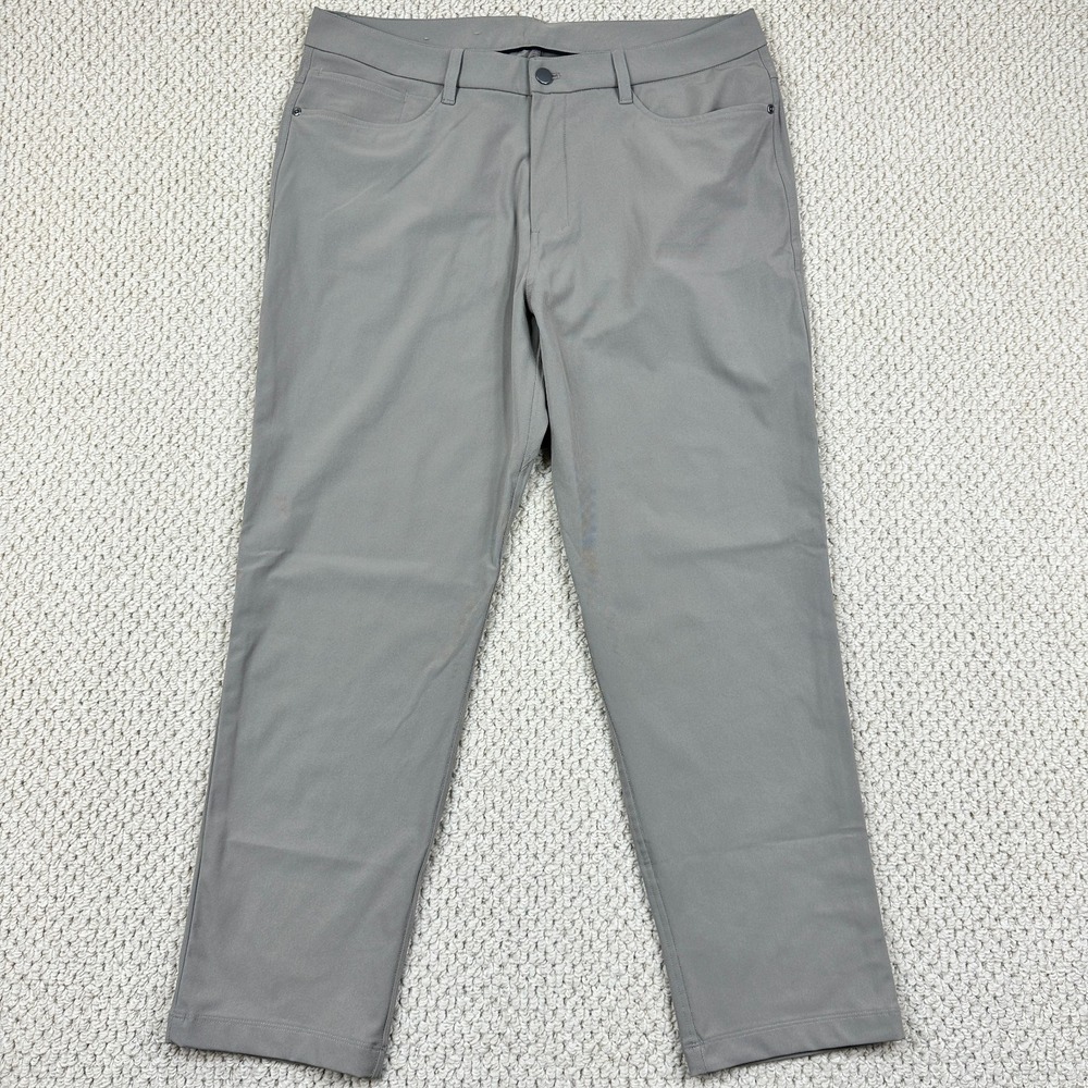 Lululemon Pants Mens 36x29 Khaki ABC Classic Fit Warpstreme 5 Pocket Trousers